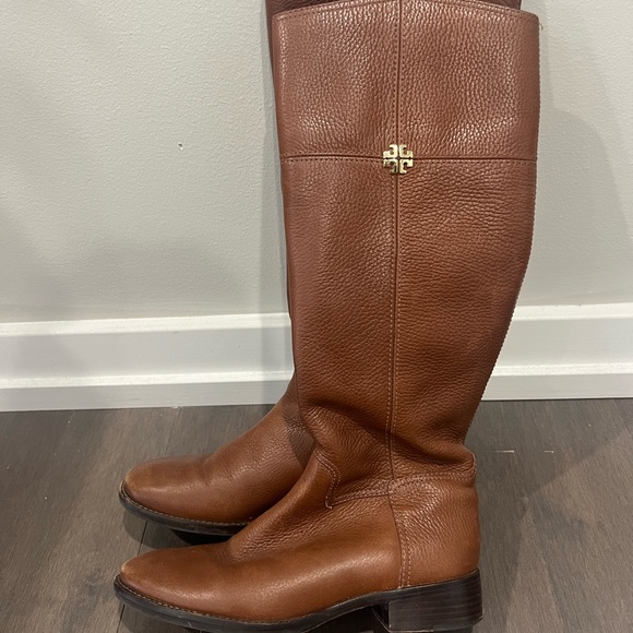 Tory Burch Jolie Leather Riding Boots in Rustic Brown - Size 7 - Picture 4 of 6